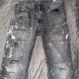 Old Navy Men's Distressed Black Jeans